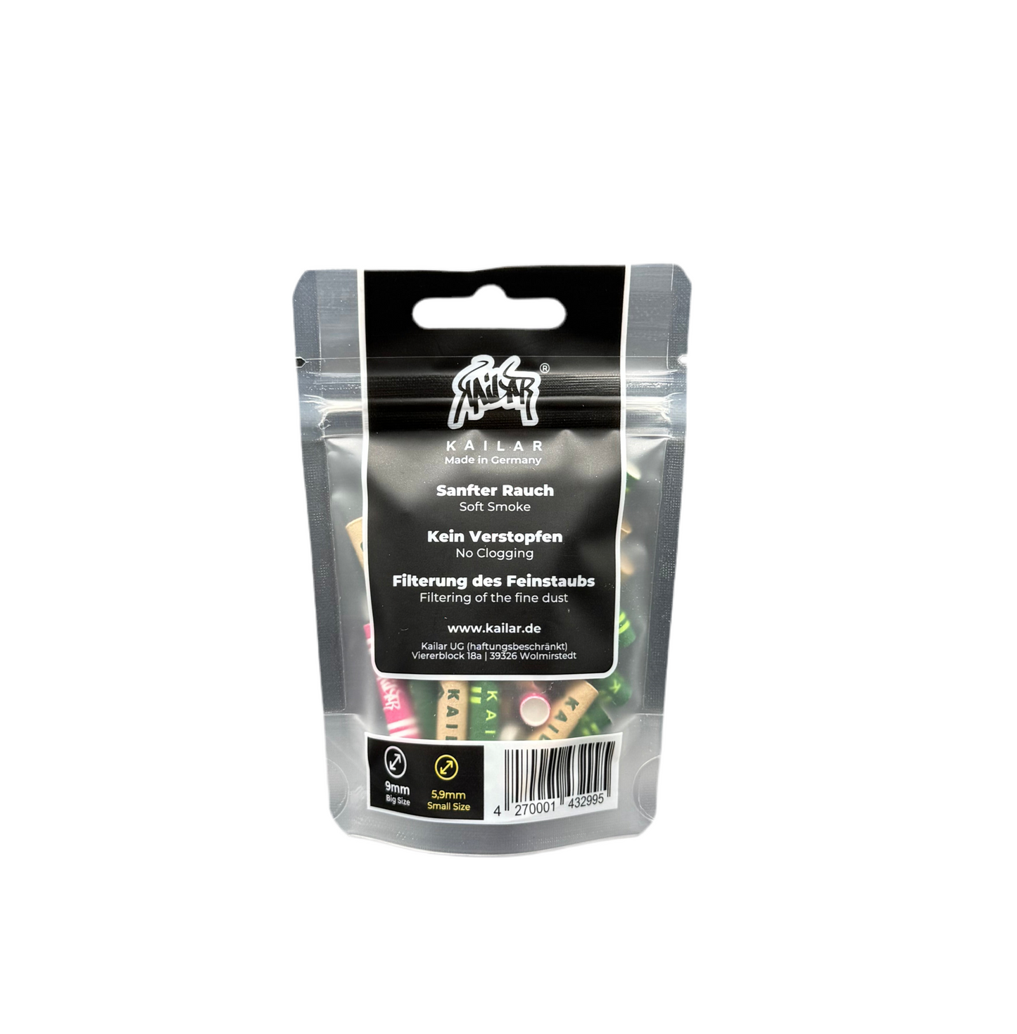 KAILAR® Aktivkohlefilter Cellulose Slim Mixed (35 Stk)