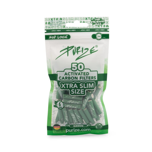 PURIZE® Aktivkohlefilter XTRA Slim Size 6mm Grün (50 Stk)