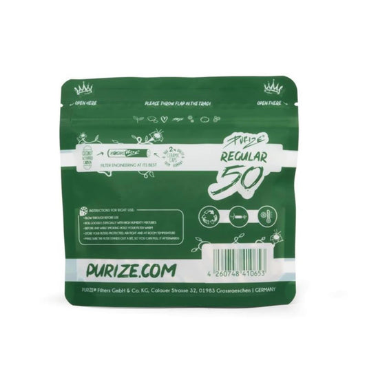 PURIZE® Aktivkohlefilter Regular Size 9mm Organic (50 Stk)
