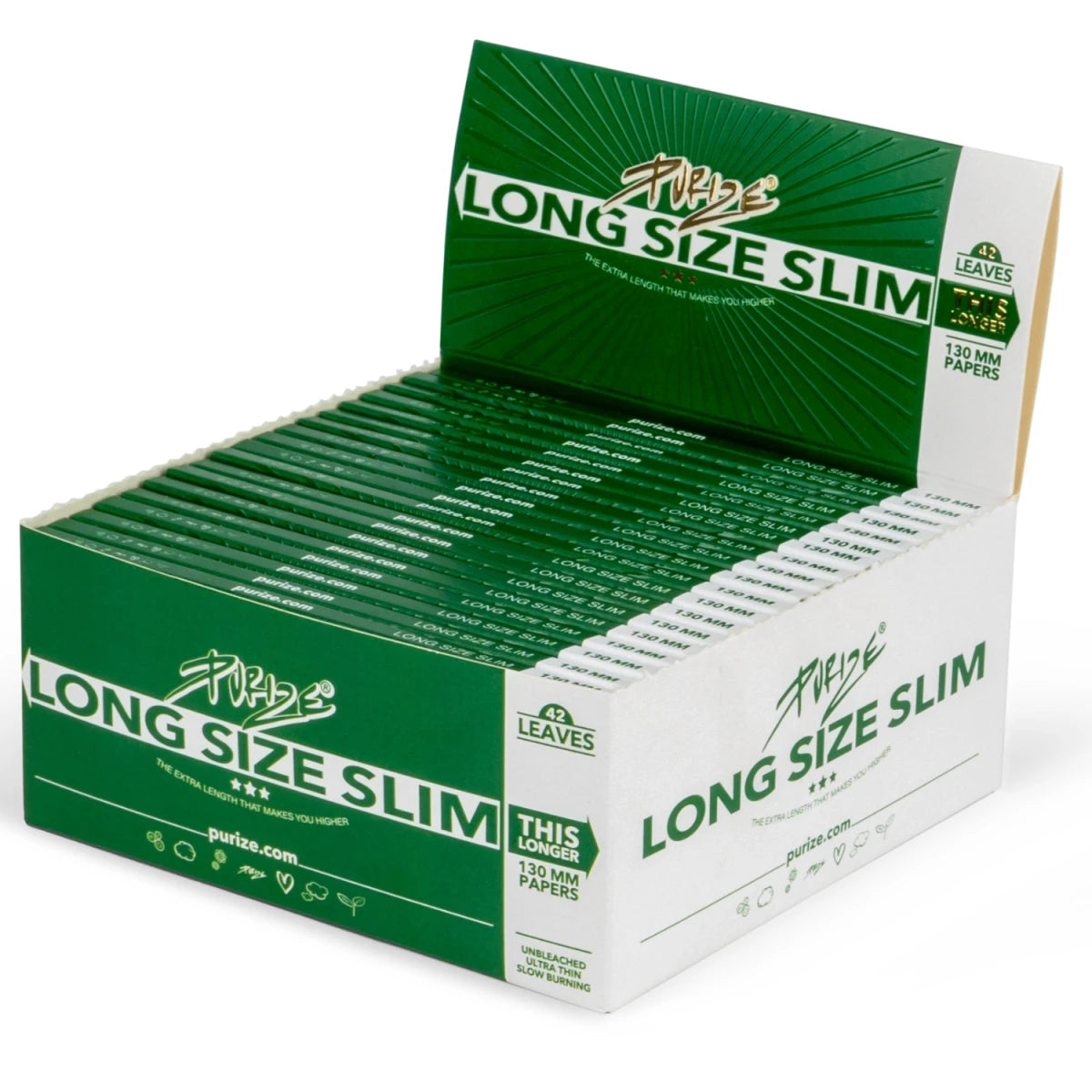 PURIZE® Long Size Slim Papers