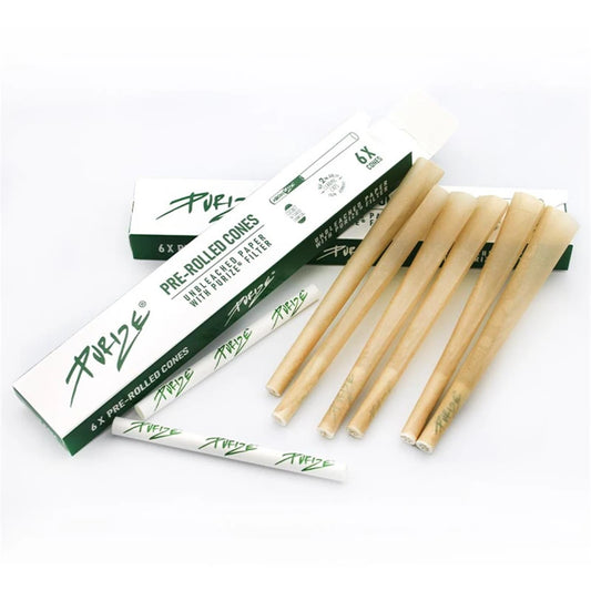 PURIZE® PreRolled Cones mit Aktivkohlefilter (6 Stück)