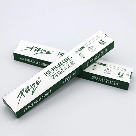 PURIZE® PreRolled Cones mit Aktivkohlefilter (6 Stück)