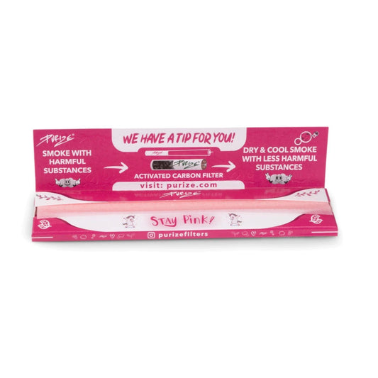 PURIZE® King Size Slim Papers Pink 42 Blatt