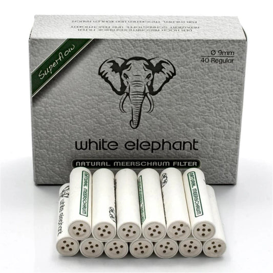 White Elephant Meerschaumfilter 9 mm / 40 Stk