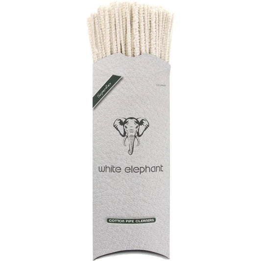 white elephant cotton pipe cleaner / 100 Stk