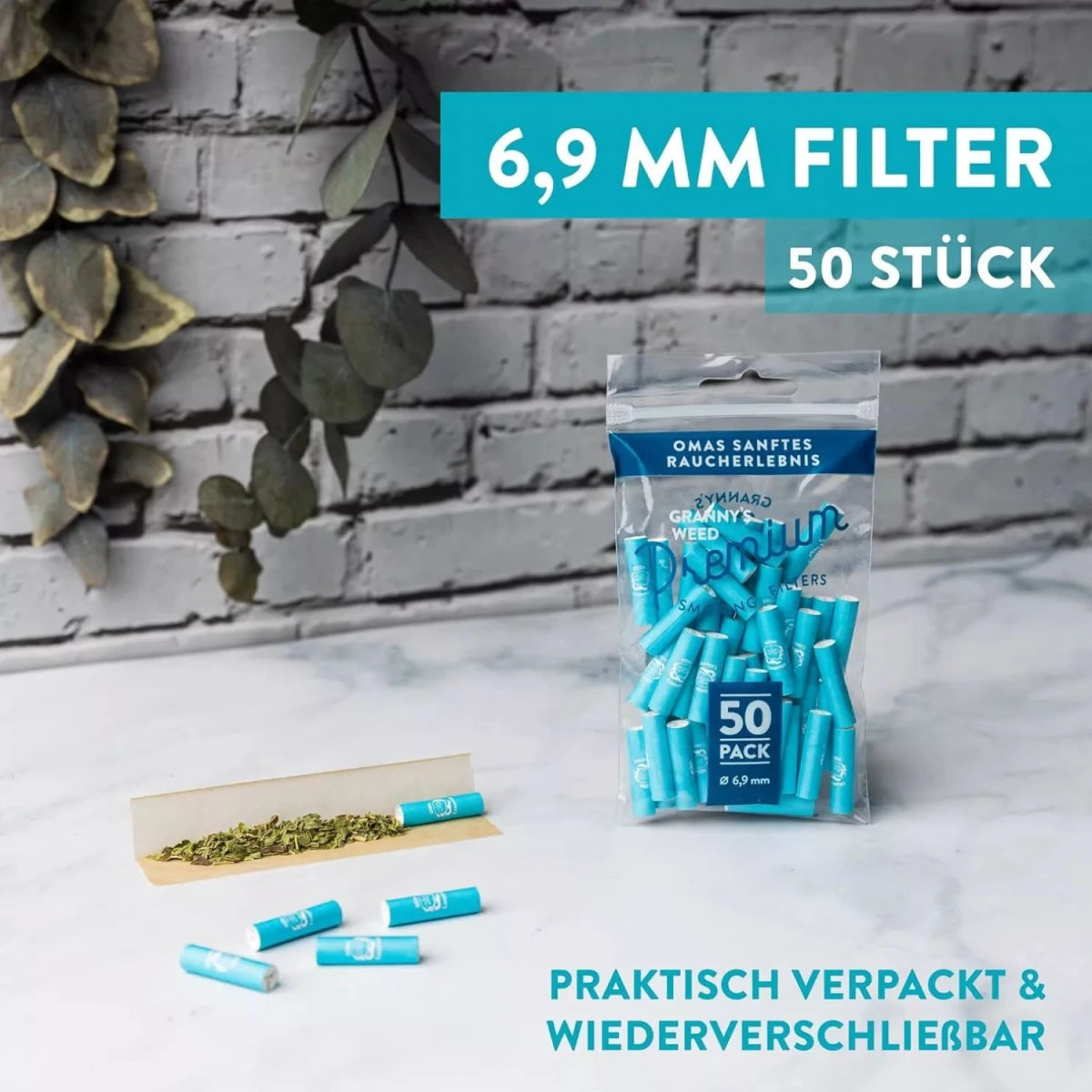 Grannys Weed Aktivkohlefilter 6,9mm 50 Stk