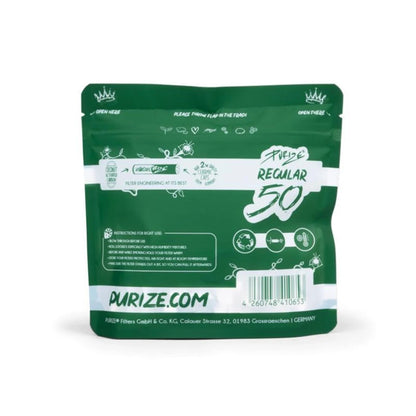 PURIZE® Aktivkohlefilter Regular Size 9mm Weiß (50 Stk)