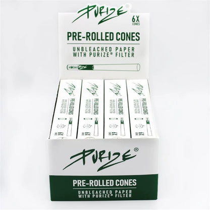 PURIZE® PreRolled Cones mit Aktivkohlefilter (6 Stück)