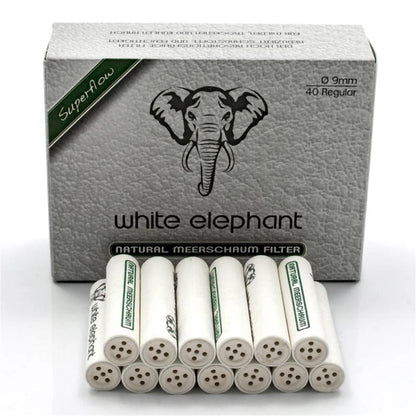 White Elephant Meerschaumfilter 9 mm / 40 Stk