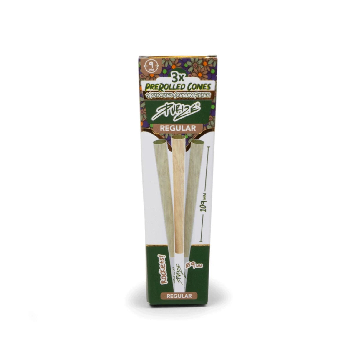 PURIZE® PreRolled Cones Regular – 3 Stück 9mm Filter