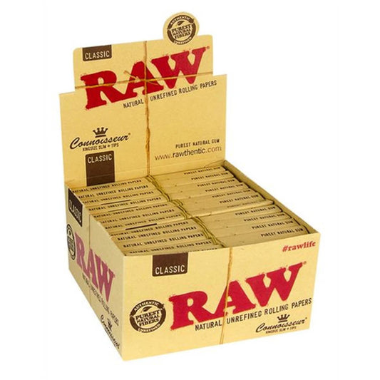 RAW Classic Connoisseur Papers King Size Slim + Tips